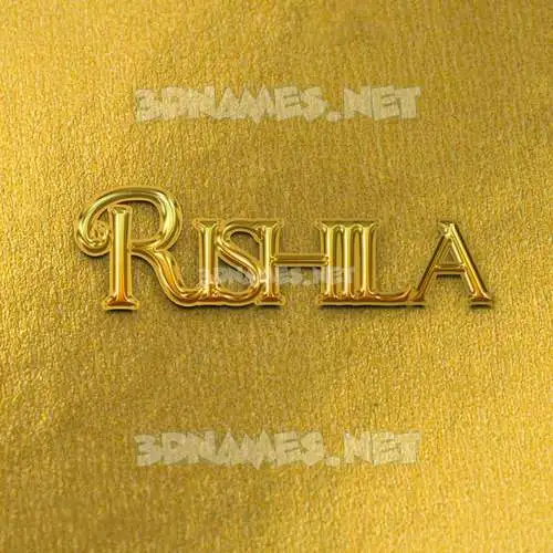 rishila in All Gold style - 3D name wallpaper rishila in All Gold style - 3D name wallpaper
