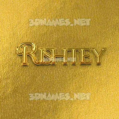 rishtey in All Gold style - 3D name wallpaper rishtey in All Gold style - 3D name wallpaper