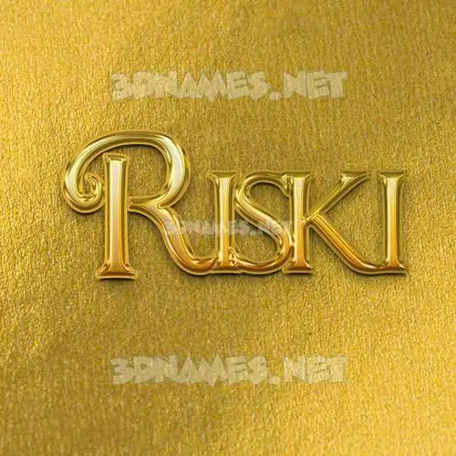 riski in All Gold style - 3D name wallpaper riski in All Gold style - 3D name wallpaper