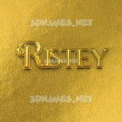 ristey in All Gold style - 3D name wallpaper ristey in All Gold style - 3D name wallpaper