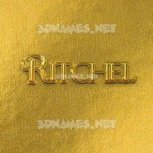 ritchel in All Gold style - 3D name wallpaper ritchel in All Gold style - 3D name wallpaper