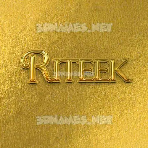 riteek in All Gold style - 3D name wallpaper riteek in All Gold style - 3D name wallpaper