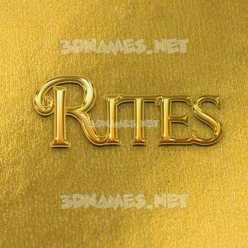 rites in All Gold style - 3D name wallpaper rites in All Gold style - 3D name wallpaper