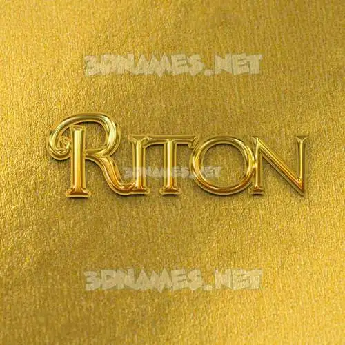 riton in All Gold style - 3D name wallpaper riton in All Gold style - 3D name wallpaper