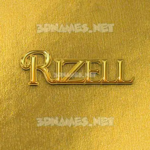 rizell in All Gold style - 3D name wallpaper rizell in All Gold style - 3D name wallpaper