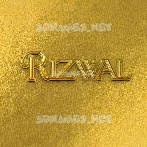 rizwal in All Gold style - 3D name wallpaper rizwal in All Gold style - 3D name wallpaper