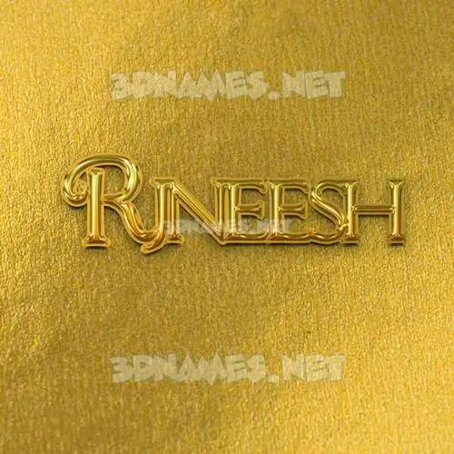 rjneesh in All Gold style - 3D name wallpaper rjneesh in All Gold style - 3D name wallpaper