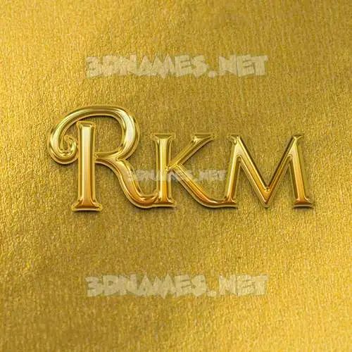 rkm in All Gold style - 3D name wallpaper rkm in All Gold style - 3D name wallpaper