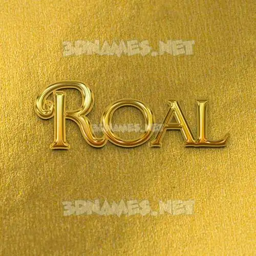 roal in All Gold style - 3D name wallpaper roal in All Gold style - 3D name wallpaper