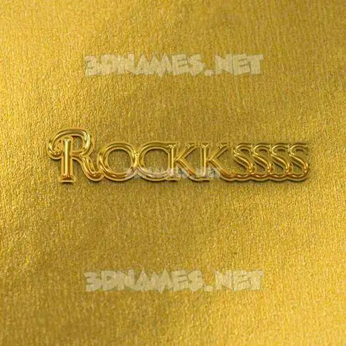 rockkssss in All Gold style - 3D name wallpaper
