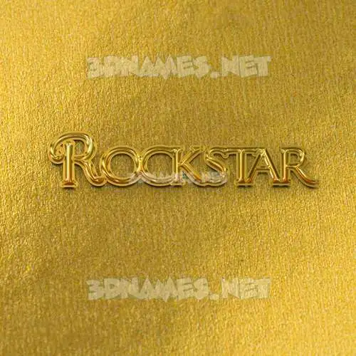 rockstar in All Gold style - 3D name wallpaper rockstar in All Gold style - 3D name wallpaper