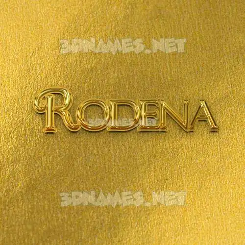 rodena in All Gold style - 3D name wallpaper