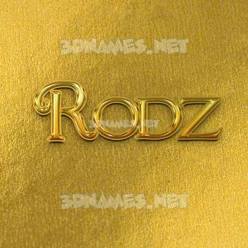 rodz in All Gold style - 3D name wallpaper rodz in All Gold style - 3D name wallpaper