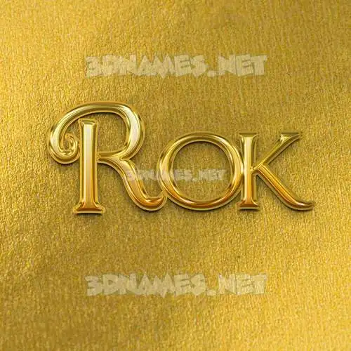 rok in All Gold style - 3D name wallpaper rok in All Gold style - 3D name wallpaper