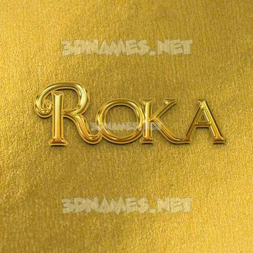 roka in All Gold style - 3D name wallpaper roka in All Gold style - 3D name wallpaper