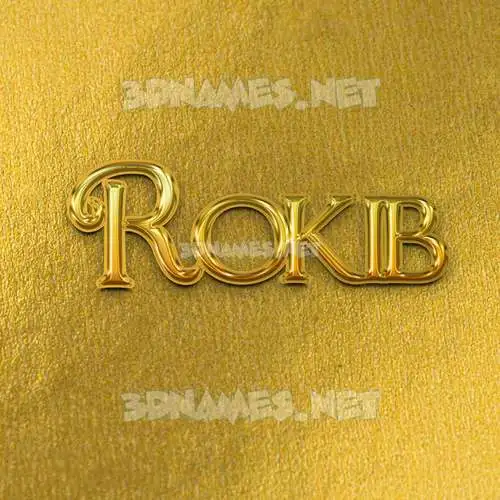 rokib in All Gold style - 3D name wallpaper rokib in All Gold style - 3D name wallpaper
