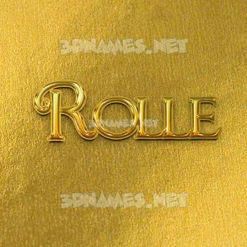 rolle in All Gold style - 3D name wallpaper rolle in All Gold style - 3D name wallpaper
