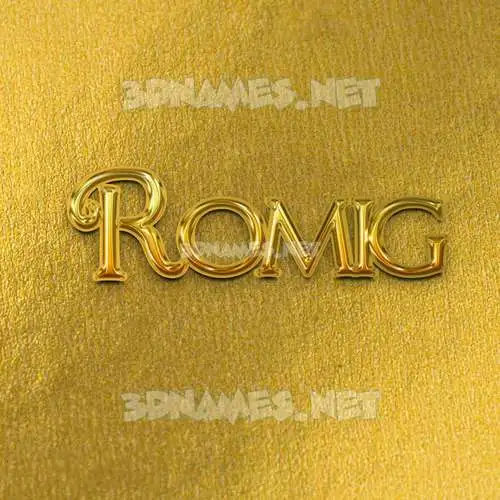 romig in All Gold style - 3D name wallpaper romig in All Gold style - 3D name wallpaper