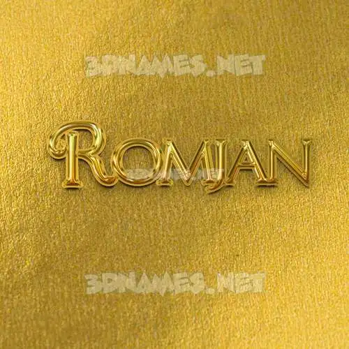 romjan in All Gold style - 3D name wallpaper romjan in All Gold style - 3D name wallpaper