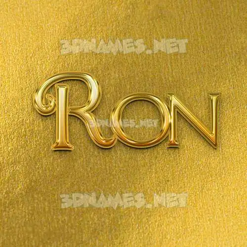 ron in All Gold style - 3D name wallpaper ron in All Gold style - 3D name wallpaper