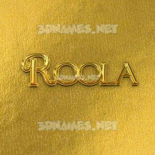 roola in All Gold style - 3D name wallpaper roola in All Gold style - 3D name wallpaper