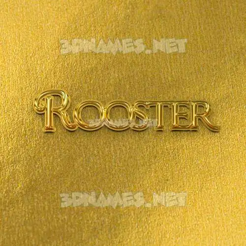 rooster in All Gold style - 3D name wallpaper rooster in All Gold style - 3D name wallpaper