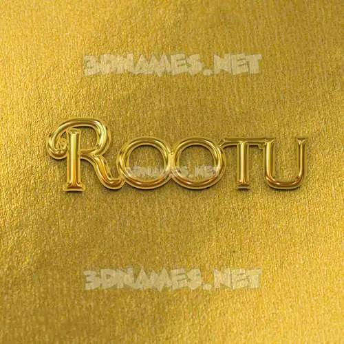 rootu in All Gold style - 3D name wallpaper rootu in All Gold style - 3D name wallpaper