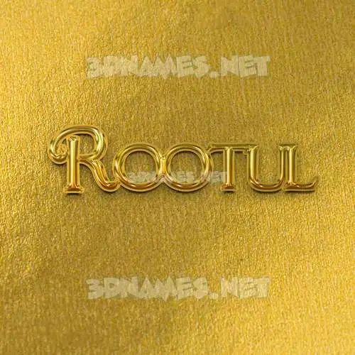 rootul in All Gold style - 3D name wallpaper rootul in All Gold style - 3D name wallpaper