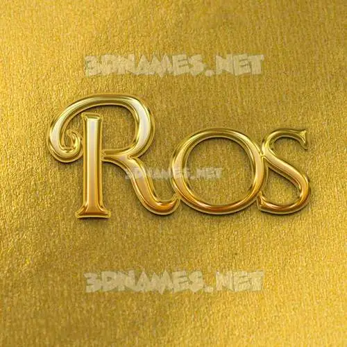 ros in All Gold style - 3D name wallpaper ros in All Gold style - 3D name wallpaper