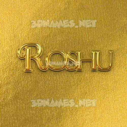 roshu in All Gold style - 3D name wallpaper roshu in All Gold style - 3D name wallpaper