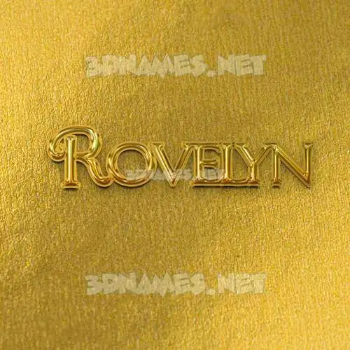 rovelyn in All Gold style - 3D name wallpaper rovelyn in All Gold style - 3D name wallpaper