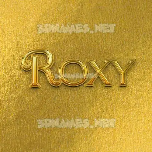roxy in All Gold style - 3D name wallpaper roxy in All Gold style - 3D name wallpaper