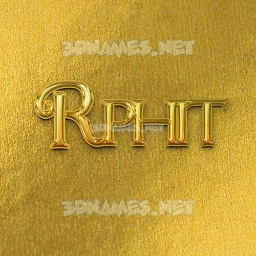 rphit in All Gold style - 3D name wallpaper rphit in All Gold style - 3D name wallpaper
