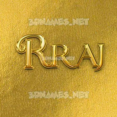 rraj in All Gold style - 3D name wallpaper rraj in All Gold style - 3D name wallpaper