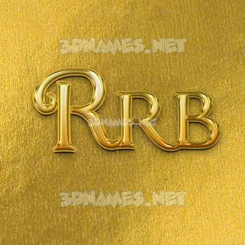 rrb in All Gold style - 3D name wallpaper rrb in All Gold style - 3D name wallpaper