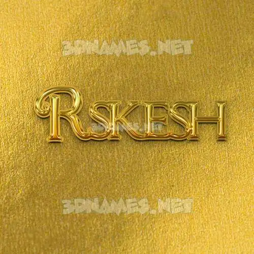 rskesh in All Gold style - 3D name wallpaper rskesh in All Gold style - 3D name wallpaper