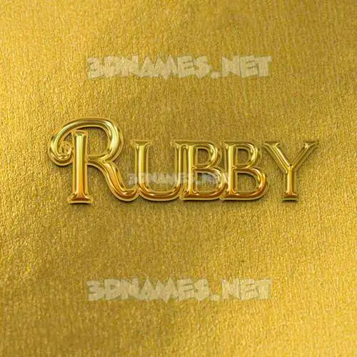 rubby in All Gold style - 3D name wallpaper rubby in All Gold style - 3D name wallpaper