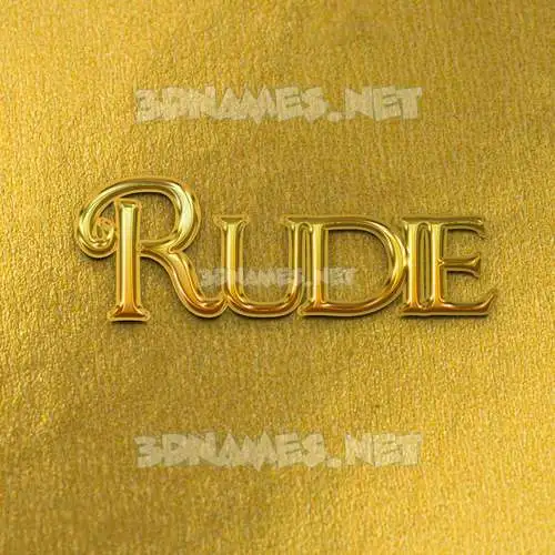 rudie in All Gold style - 3D name wallpaper rudie in All Gold style - 3D name wallpaper