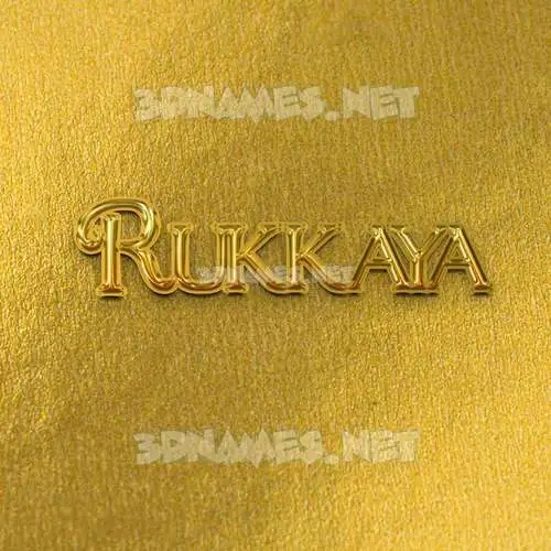 rukkaya in All Gold style - 3D name wallpaper