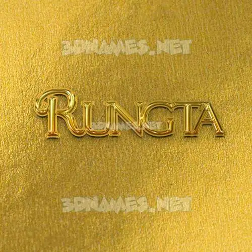 rungta in All Gold style - 3D name wallpaper