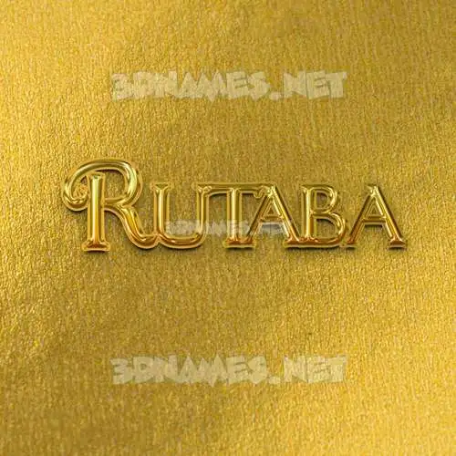 rutaba in All Gold style - 3D name wallpaper rutaba in All Gold style - 3D name wallpaper