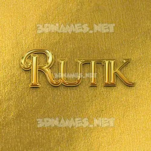 rutik in All Gold style - 3D name wallpaper rutik in All Gold style - 3D name wallpaper