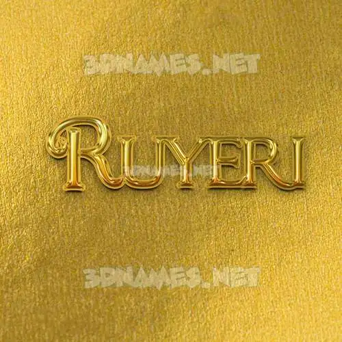 ruyeri in All Gold style - 3D name wallpaper ruyeri in All Gold style - 3D name wallpaper