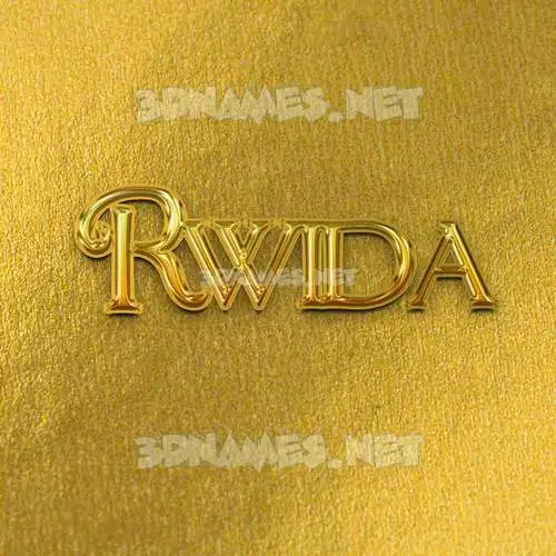 rwida in All Gold style - 3D name wallpaper rwida in All Gold style - 3D name wallpaper