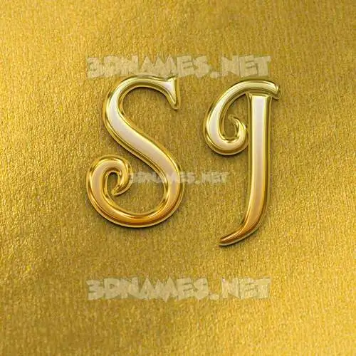 s j in All Gold style - 3D name wallpaper s j in All Gold style - 3D name wallpaper