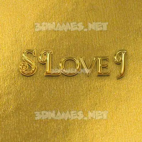 s love j in All Gold style - 3D name wallpaper s love j in All Gold style - 3D name wallpaper