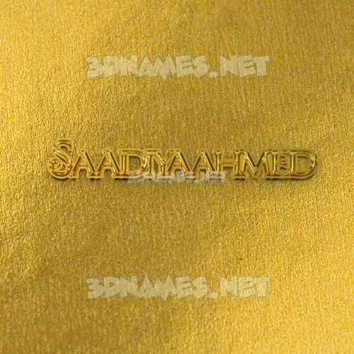 saadiyaahmed in All Gold style - 3D name wallpaper