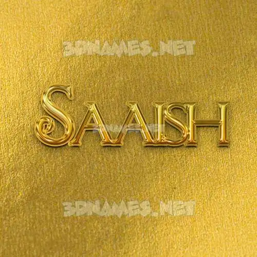 saaish in All Gold style - 3D name wallpaper saaish in All Gold style - 3D name wallpaper