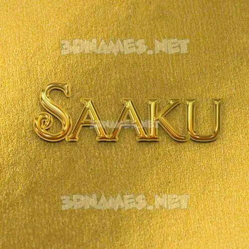 saaku in All Gold style - 3D name wallpaper saaku in All Gold style - 3D name wallpaper
