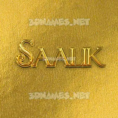 saalik in All Gold style - 3D name wallpaper